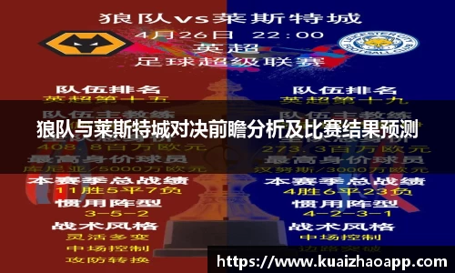狼队与莱斯特城对决前瞻分析及比赛结果预测